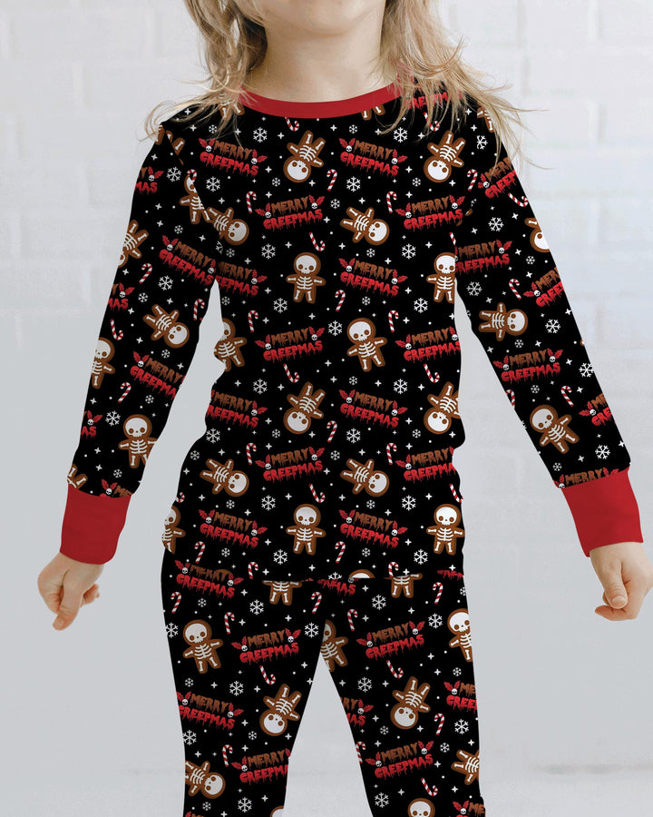 Merry Creepmas Cookies Bamboo Two Piece Long Sleeve Pajama Set