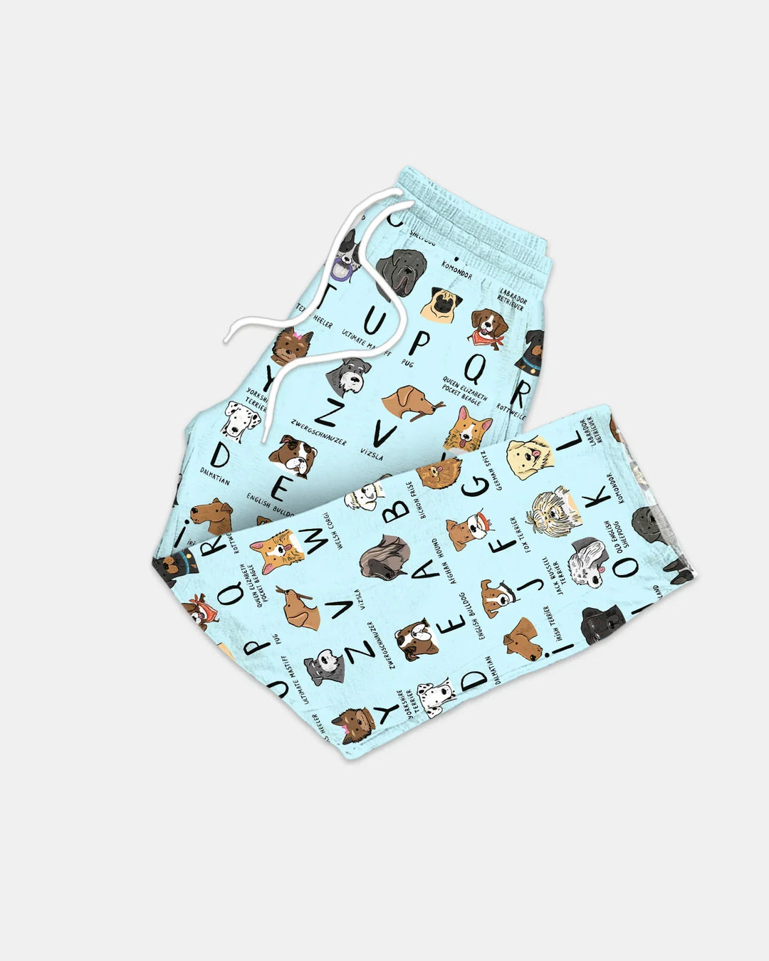 Funny Dogs Alphabet Bamboo Men's Pajama Set
