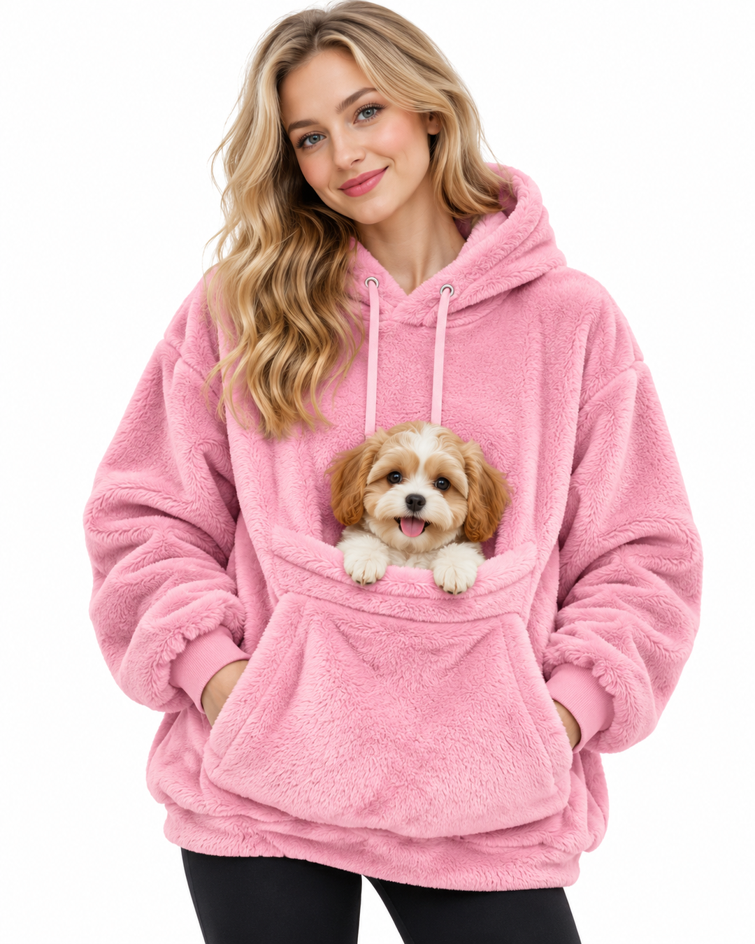 Oversized Pet Carrier Hoodie with Kangaroo Pocket