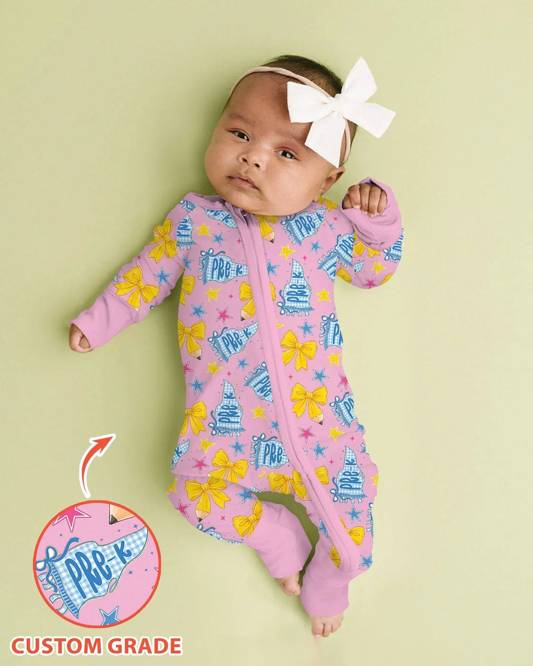 Pencil Bow Back To School Bamboo Convertible Zippy