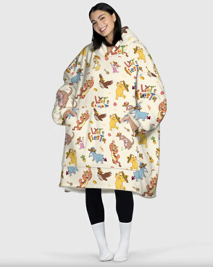 Let's Fiesta Wearable Bamboo Blanket Hoodie