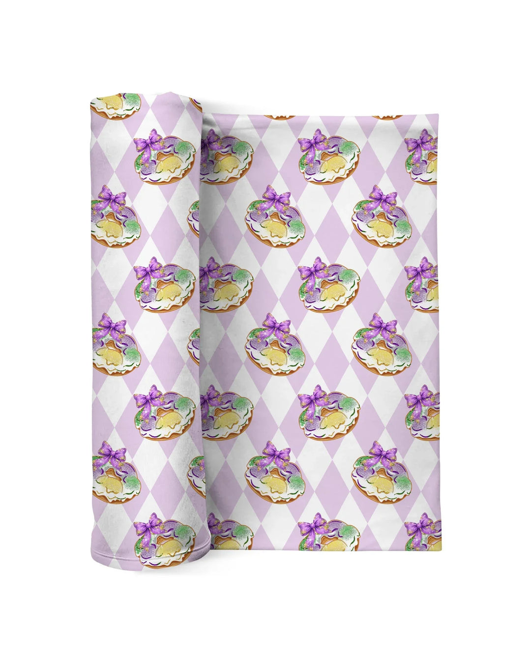 Mardi Gras Donut Bamboo Swaddle Blanket