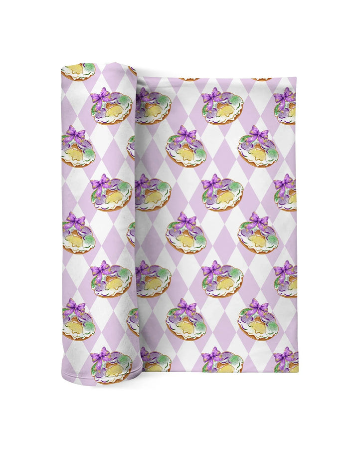 Mardi Gras Donut Bamboo Swaddle Blanket