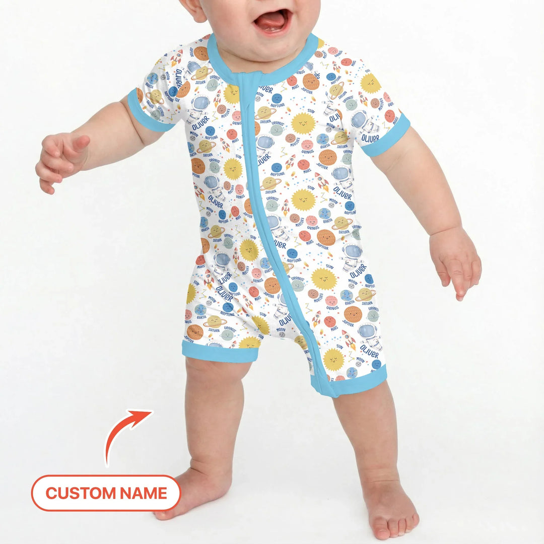 Custom Name Little's Kid into Universer Bamboo Shorty Zippy