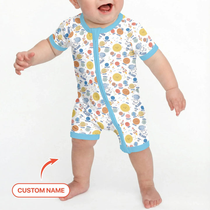 Custom Name Little's Kid into Universer Bamboo Shorty Zippy
