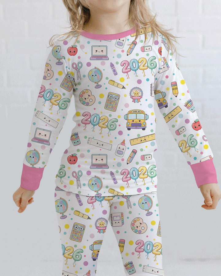 Template Bamboo Two Piece Long Sleeve Pyjamas Set