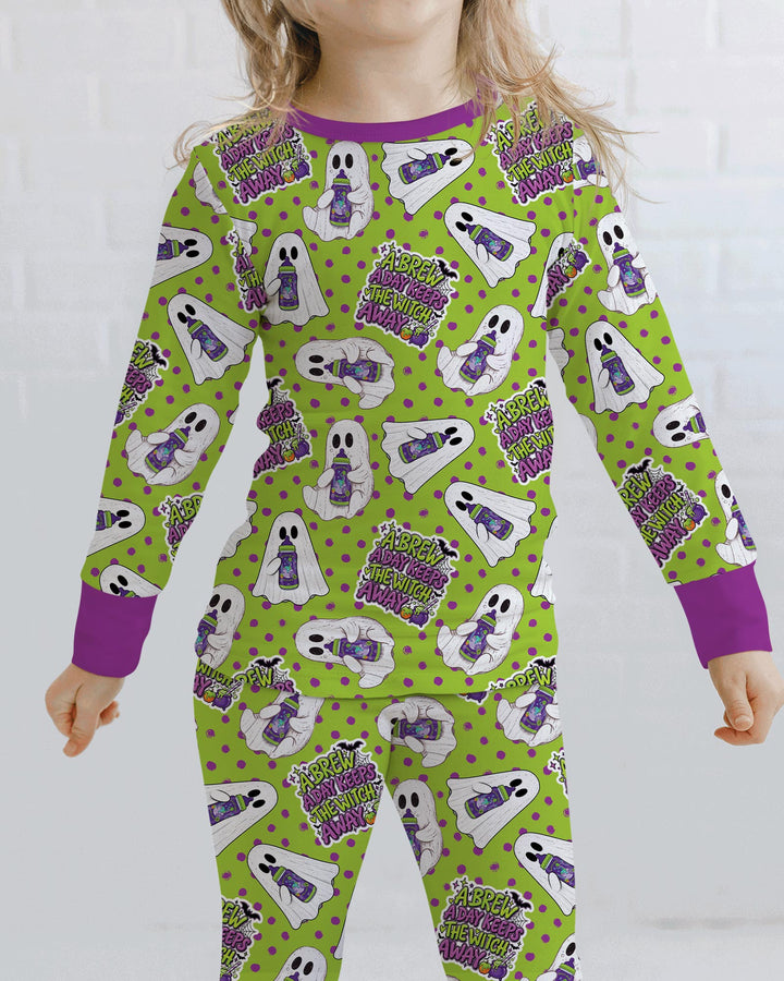 Boo Brew Ghosts Bamboo Two Piece Long Sleeve Pajama Set