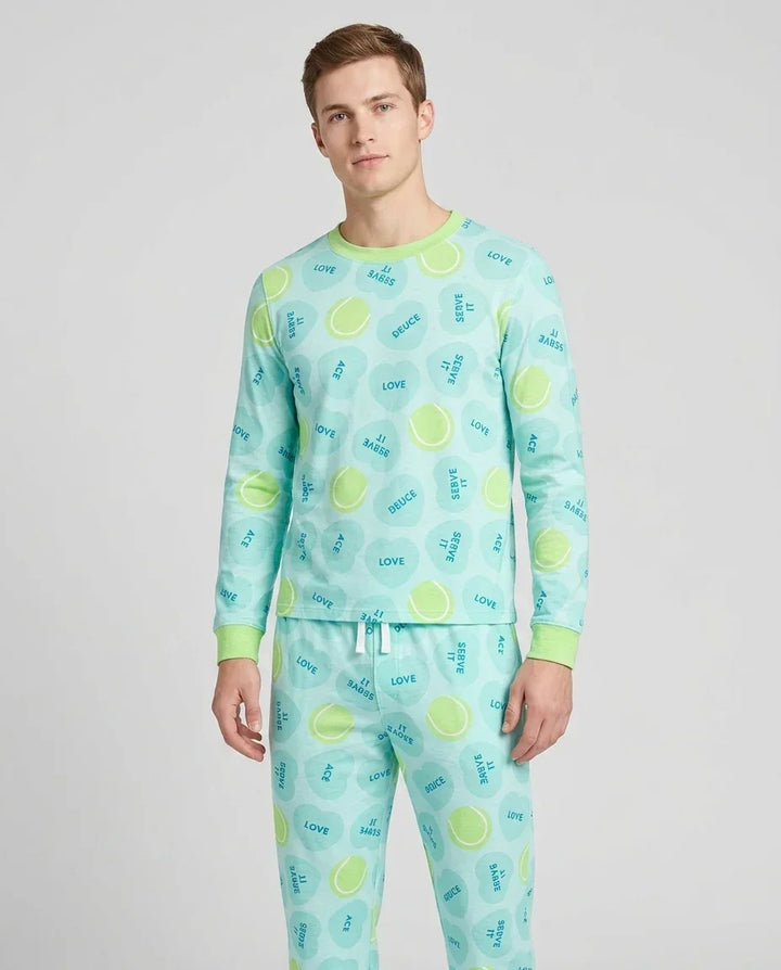 Tennis with Love Bamboo Men's Pajama Set