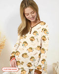 Custom Name Passover Afikoman Bamboo Women Pajama Set