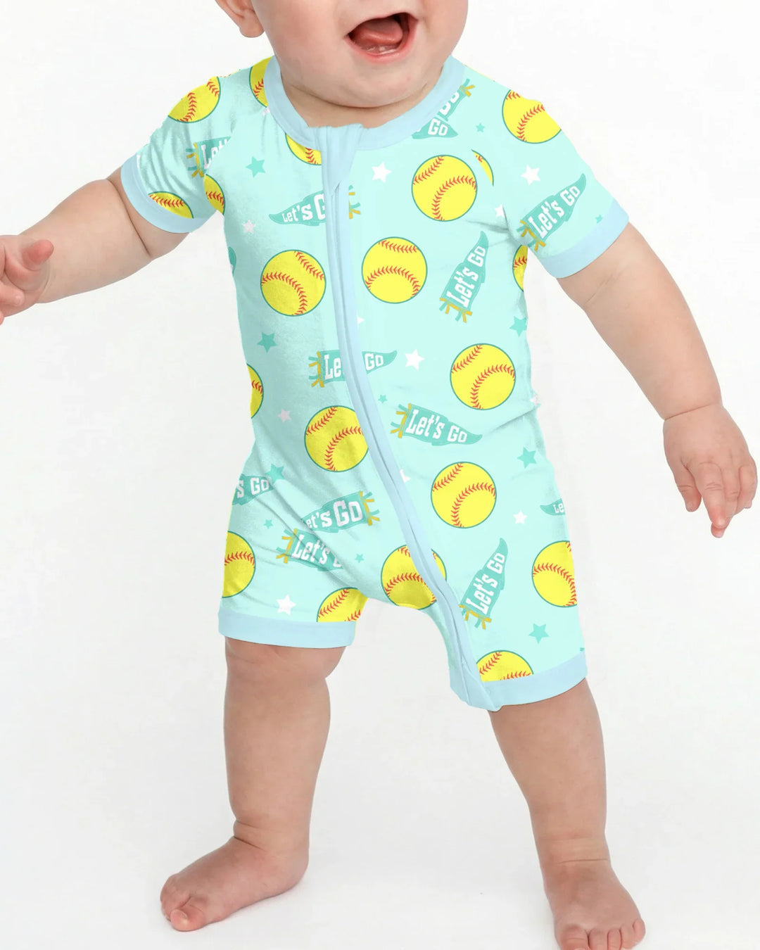 Softball Lovers Bamboo Shorty Zippy