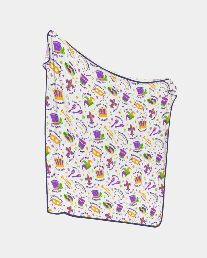 Mardi Gras Family Matching Toddler Bamboo Blanket