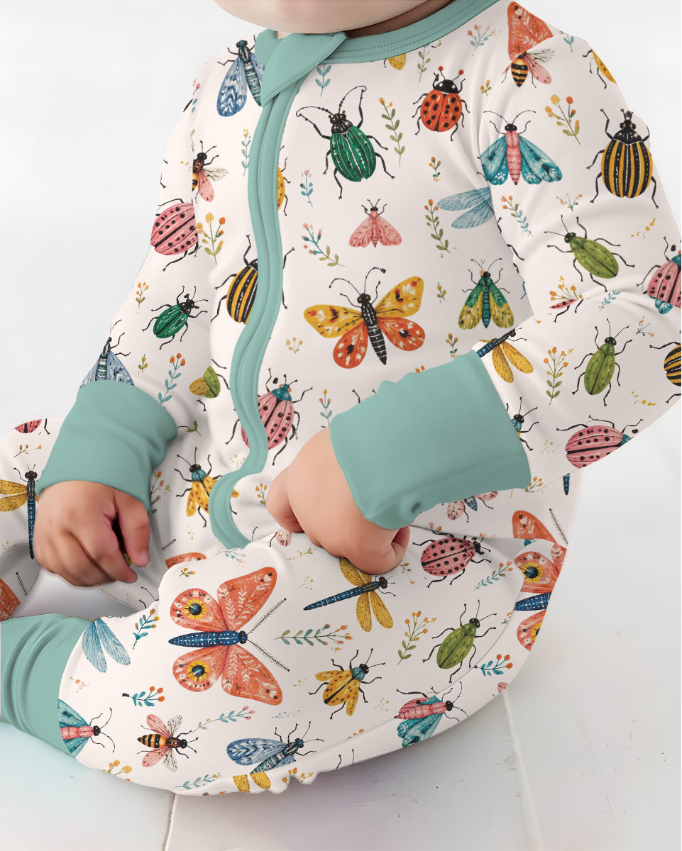 Folk Art Insects Bamboo Convertible Zippy