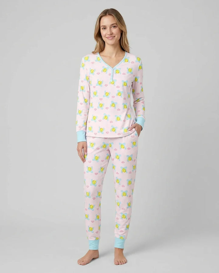Softbal Coquette Bow Women Pajama Set