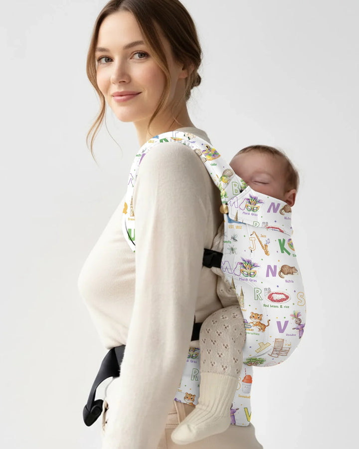 Mardi Gras Alphabet Celebration Baby Carrier