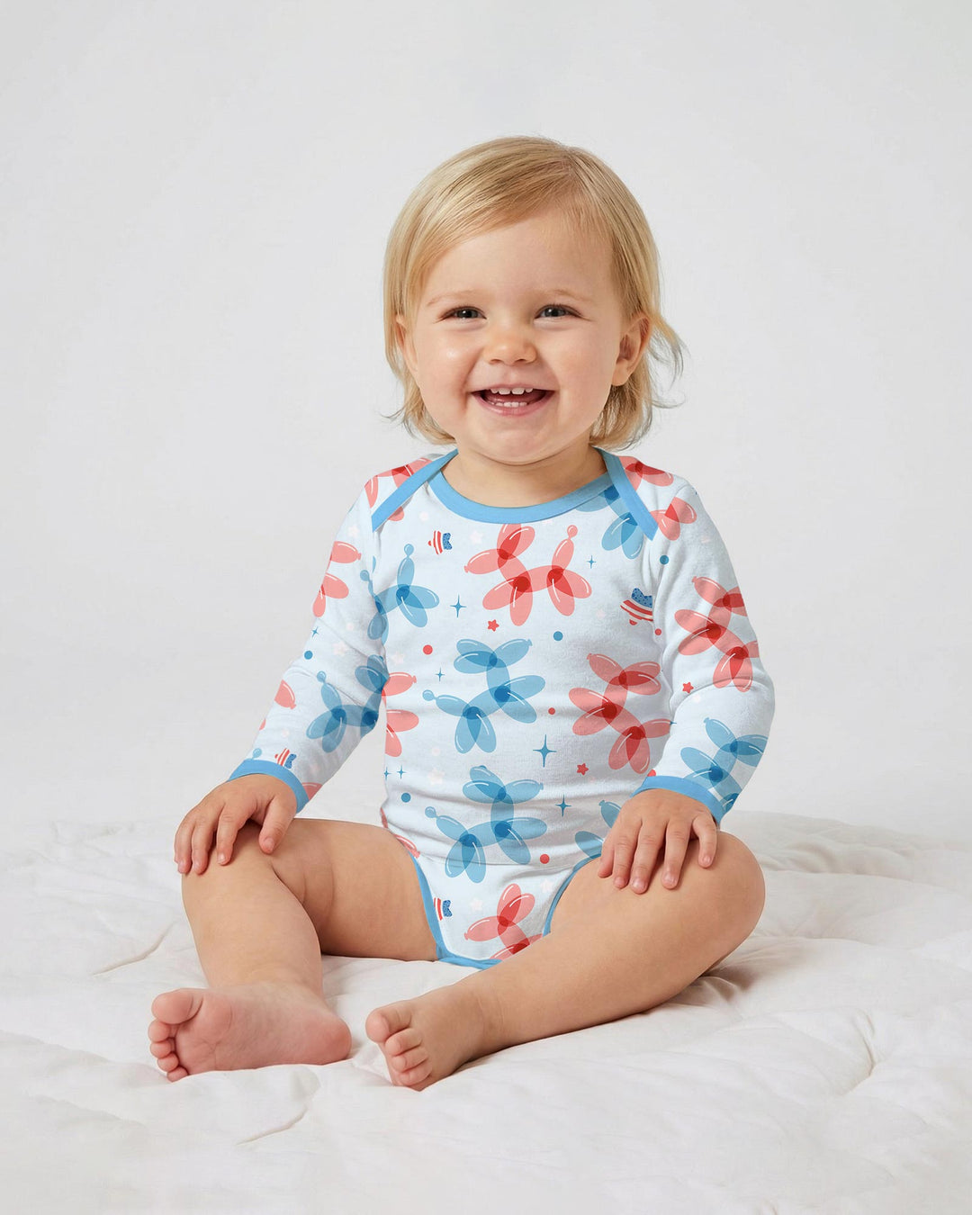 American Balloon Dog Party Bamboo Bodysuit