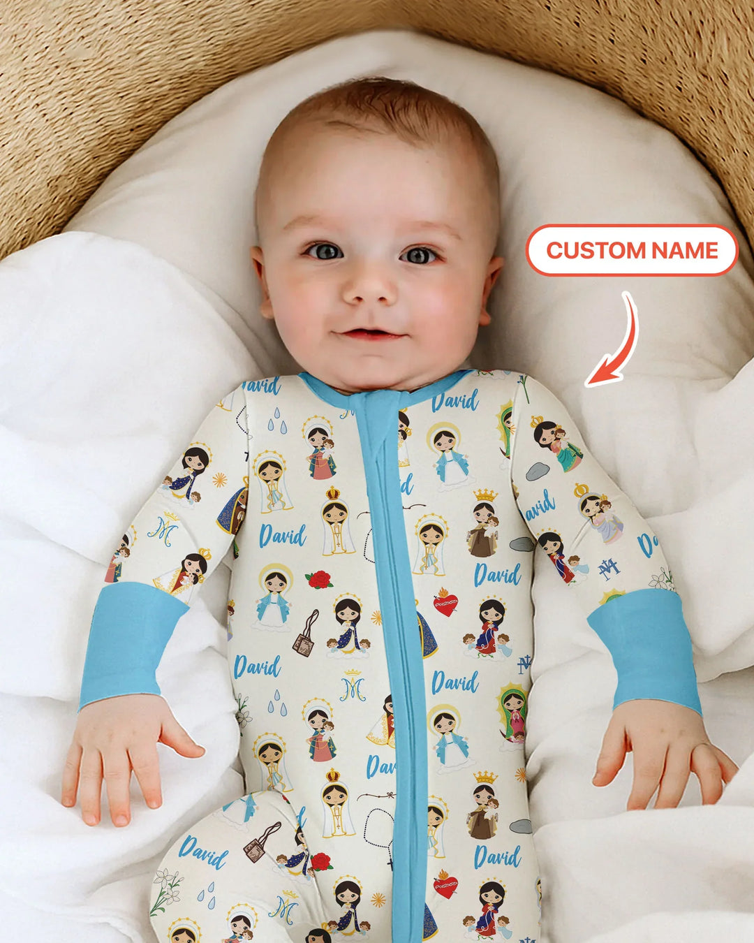 Custom Name Mother Mary Bamboo Convertible Zippy