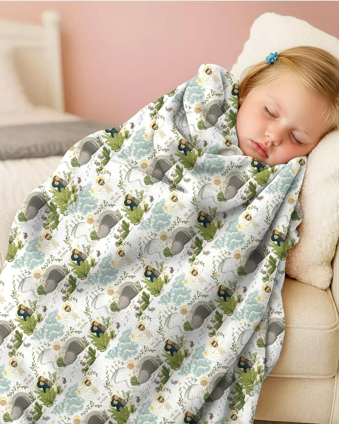 Matthew 28:1–8 He Is Risen Bamboo Blanket