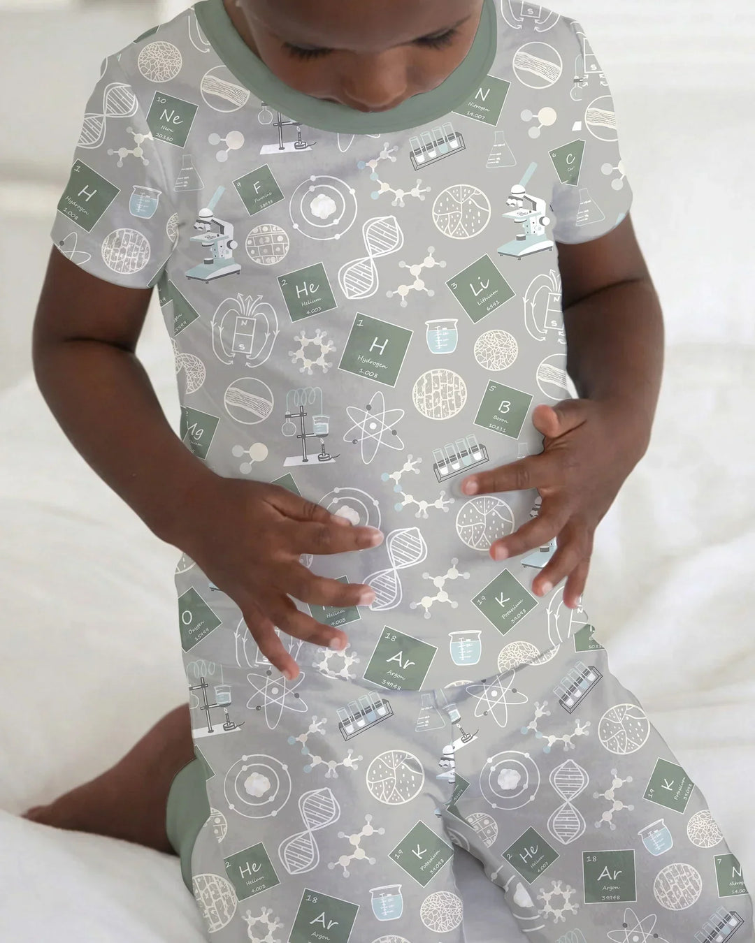 A Moment Of Science Bamboo Two Piece Short Sleeve Pajama Set