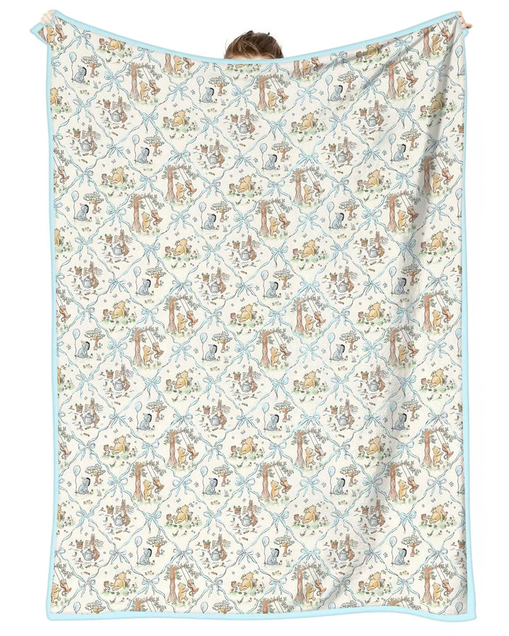 Spring Meadow Friends Bamboo Blanket
