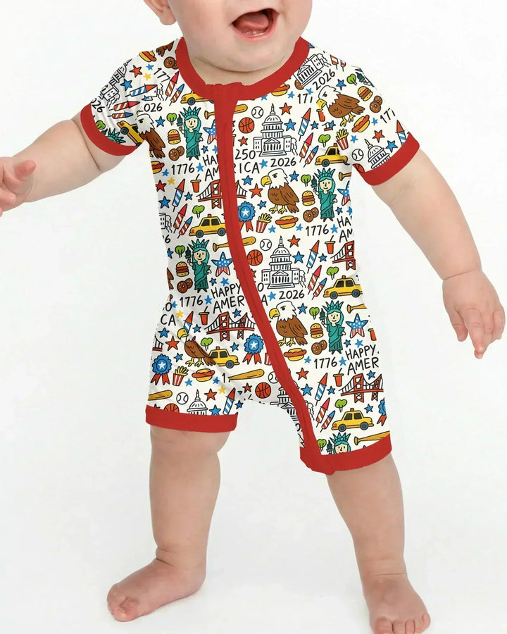 Doodle America 250th Anniversary Family Bamboo Shorty Zippy