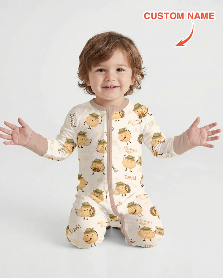 Custom Name Passover Afikoman Bamboo Convertible Zippy