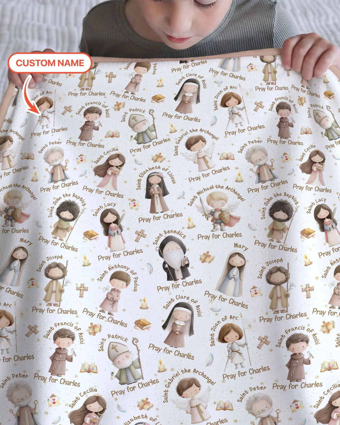 Pray For Me Custom Name Bamboo Blanket