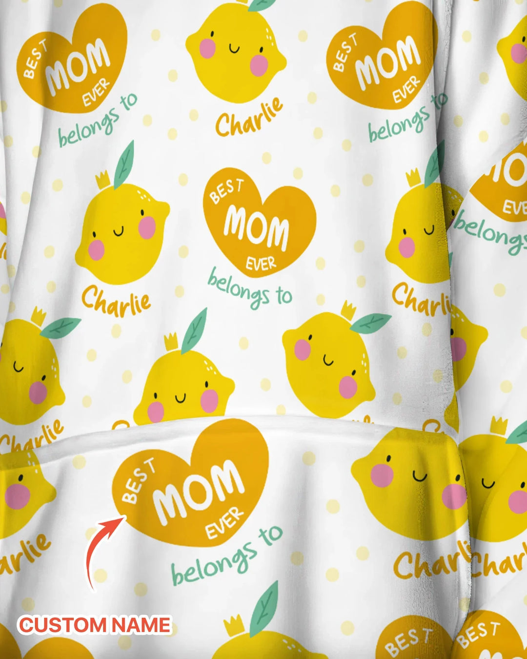 Custom Name Best Mom Ever Belongs to Bamboo Blanket Hoodie