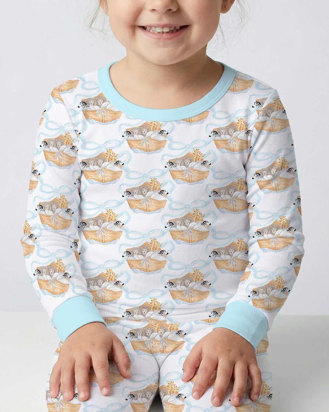 Noah's Ark Bamboo Two Piece Long Sleeve Pajama Set