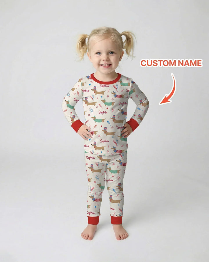 250 Years Of Freedom Bamboo Two Piece Long Sleeve Pajama Set