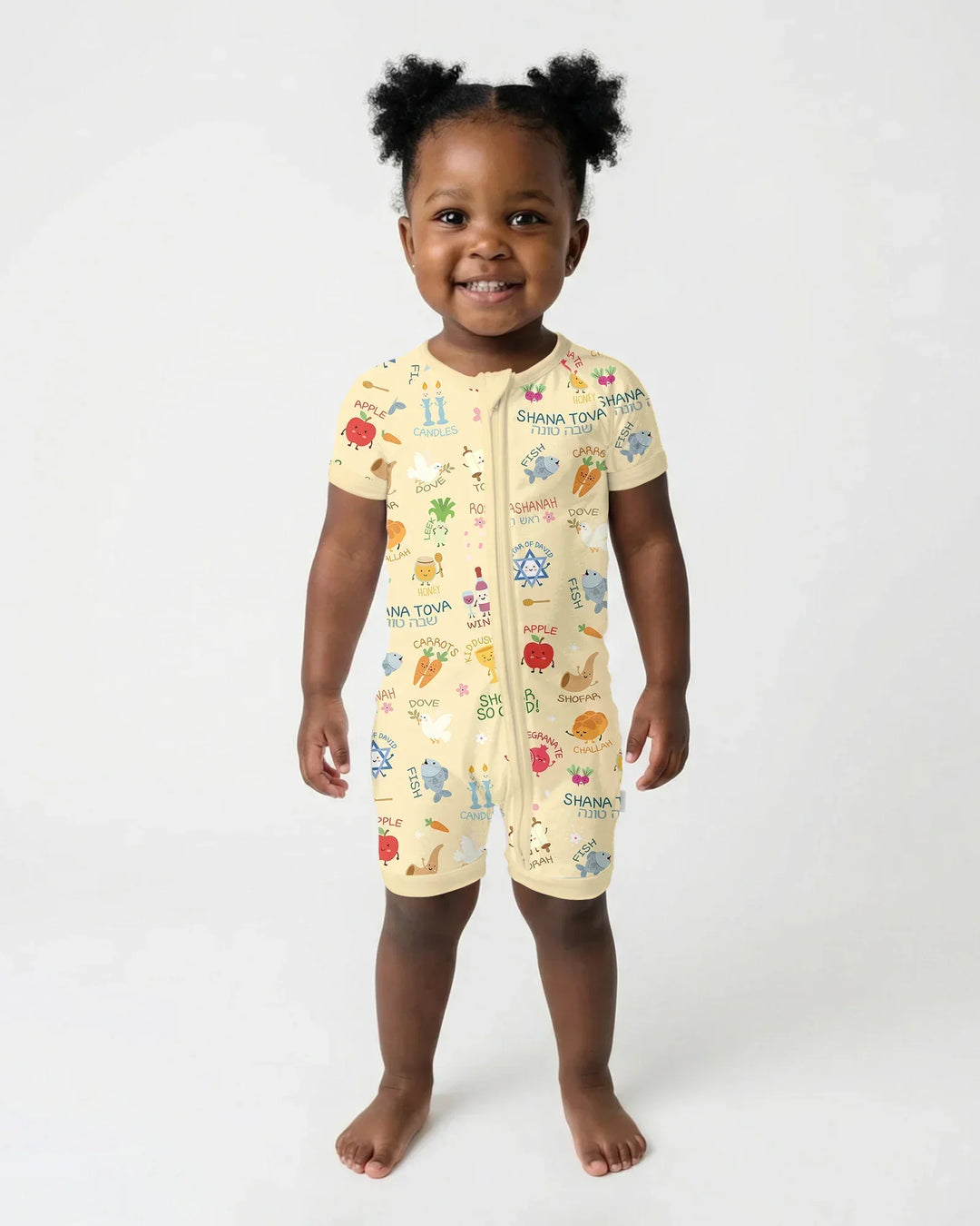 Family Rosh Hashanah Matching Bamboo Shorty Zippy