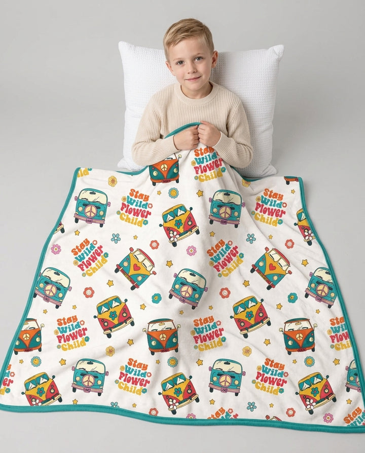 Stay Wild Flower Child Bamboo Blanket