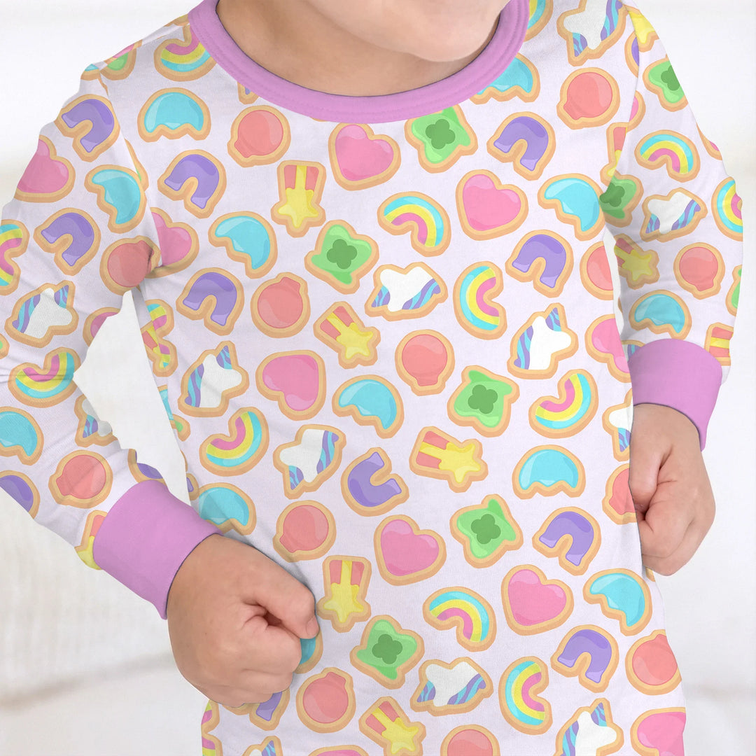 Lucky Marshmallow Cookies Bamboo Two Piece Long Sleeve Pajama Set