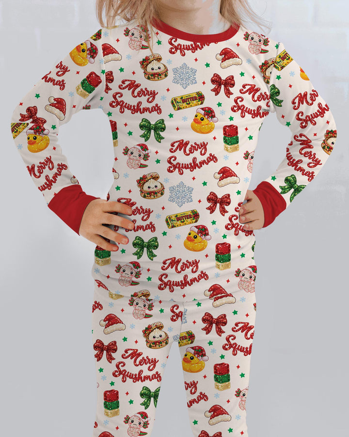 Merry Squishmas Bamboo Two Piece Long Sleeve Pajama Set