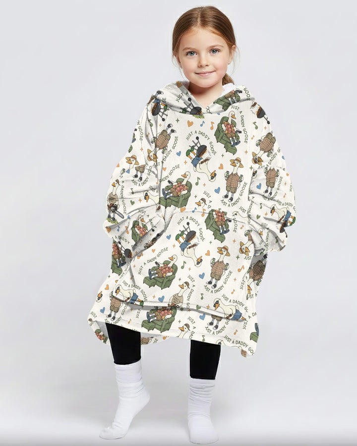 Just A Daddy Goose Family Matching Bamboo Blanket Hoodie