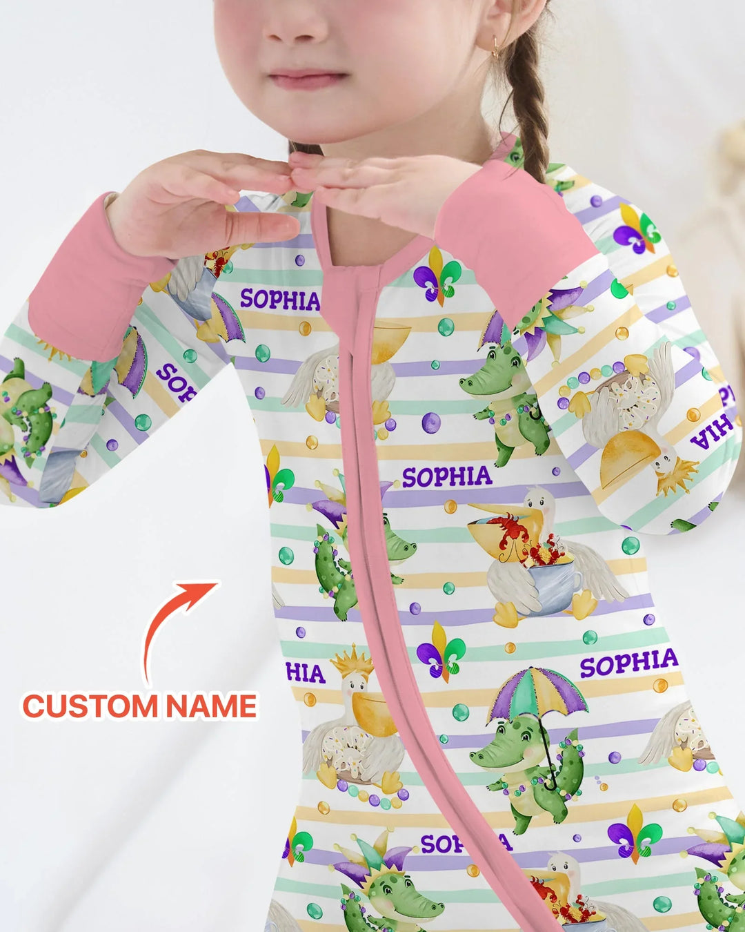 Happy Mardi Gras Adventure Family Matching Bamboo Convertible Zippy