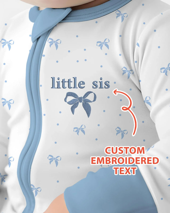 Custom Embroidered Name Mommy and Girls Matching Bamboo Convertible Zippy