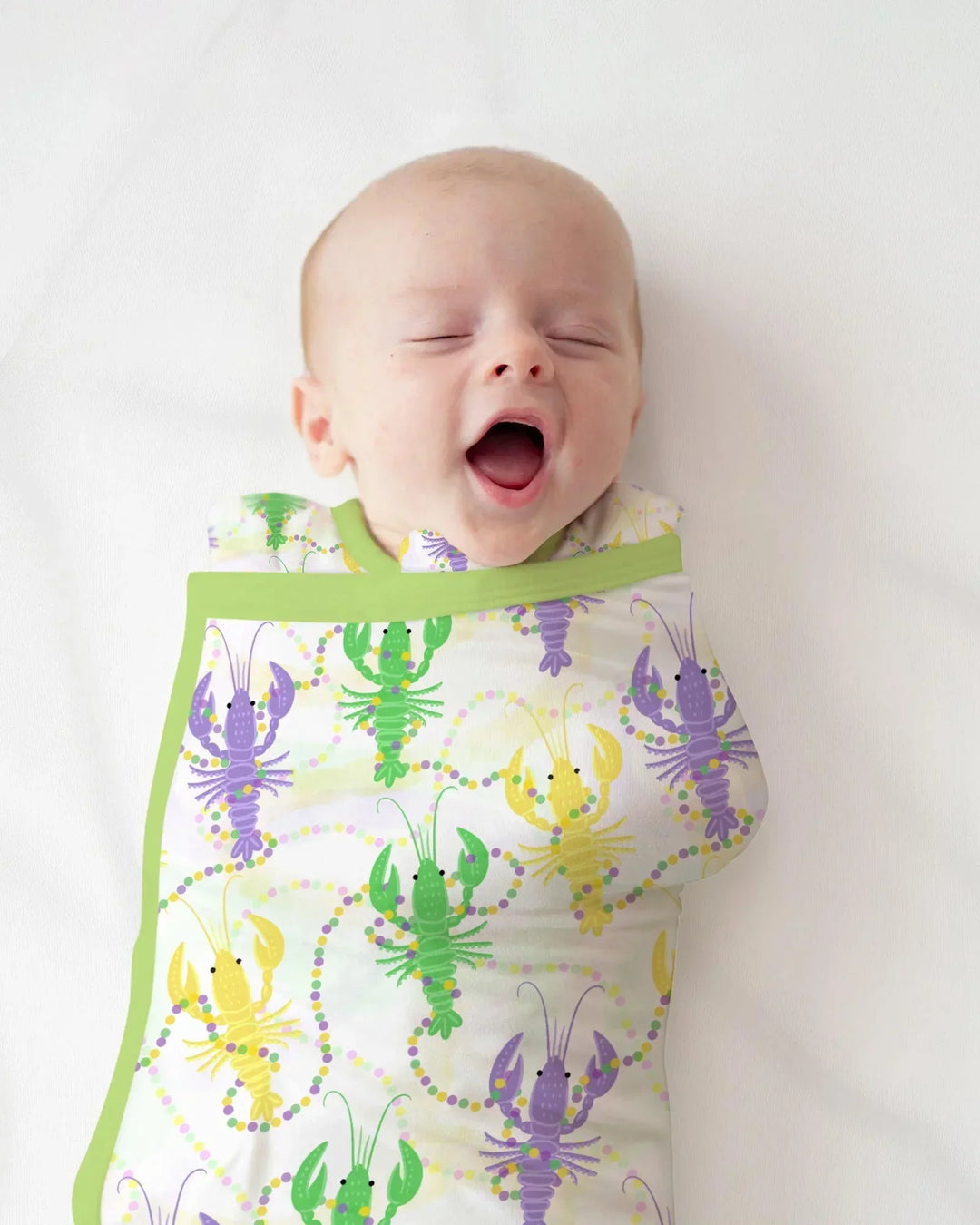 Mardi Gras Crawfish Family Matching Bamboo Sleep Bag Swaddler