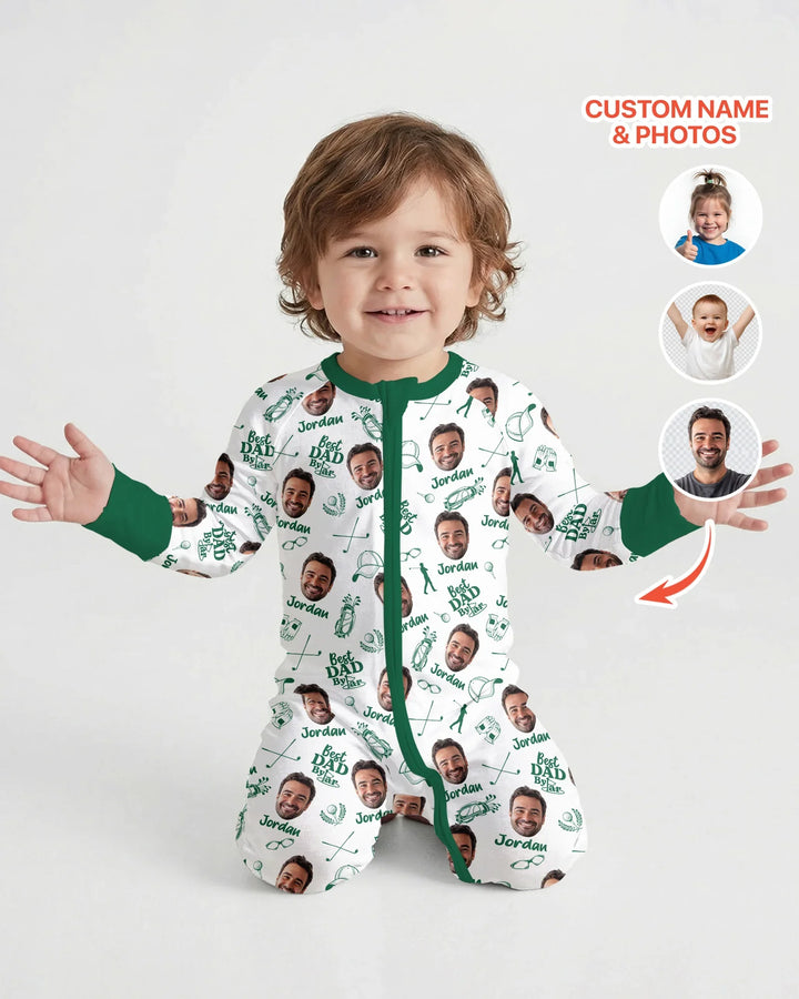 Custom Photo Best Dad By Par Bamboo Convertible Zippy