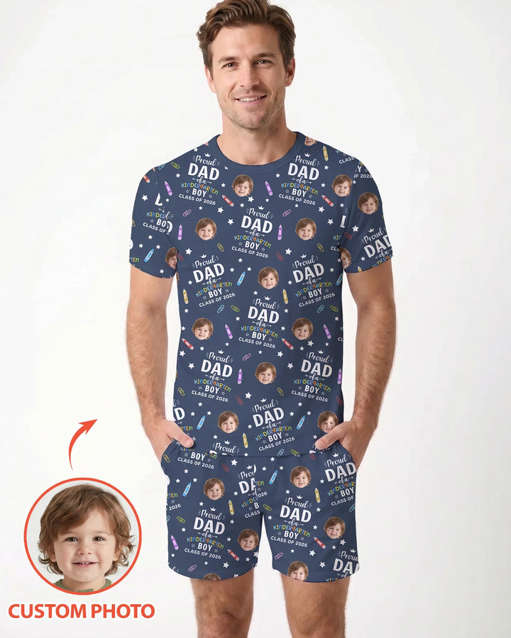 Proud Dad Mom Of Class Of 2026 Bamboo Men Short Sleeve Short Pajama Set