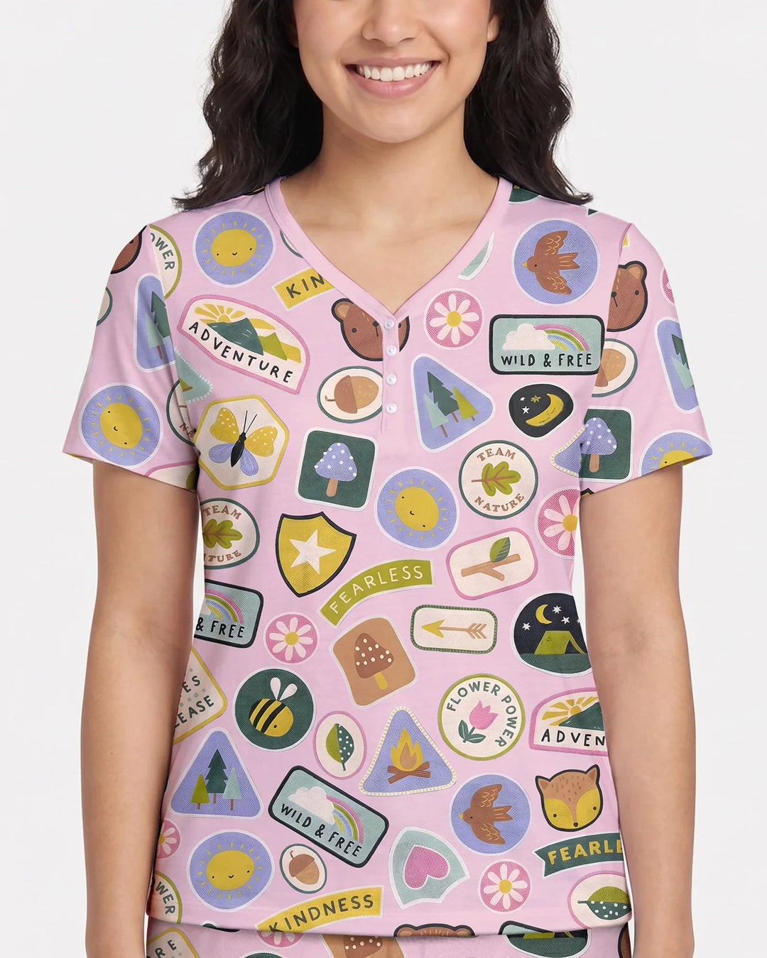 Little Explorer Bamboo Women Short Sleeve Short Pajama Set