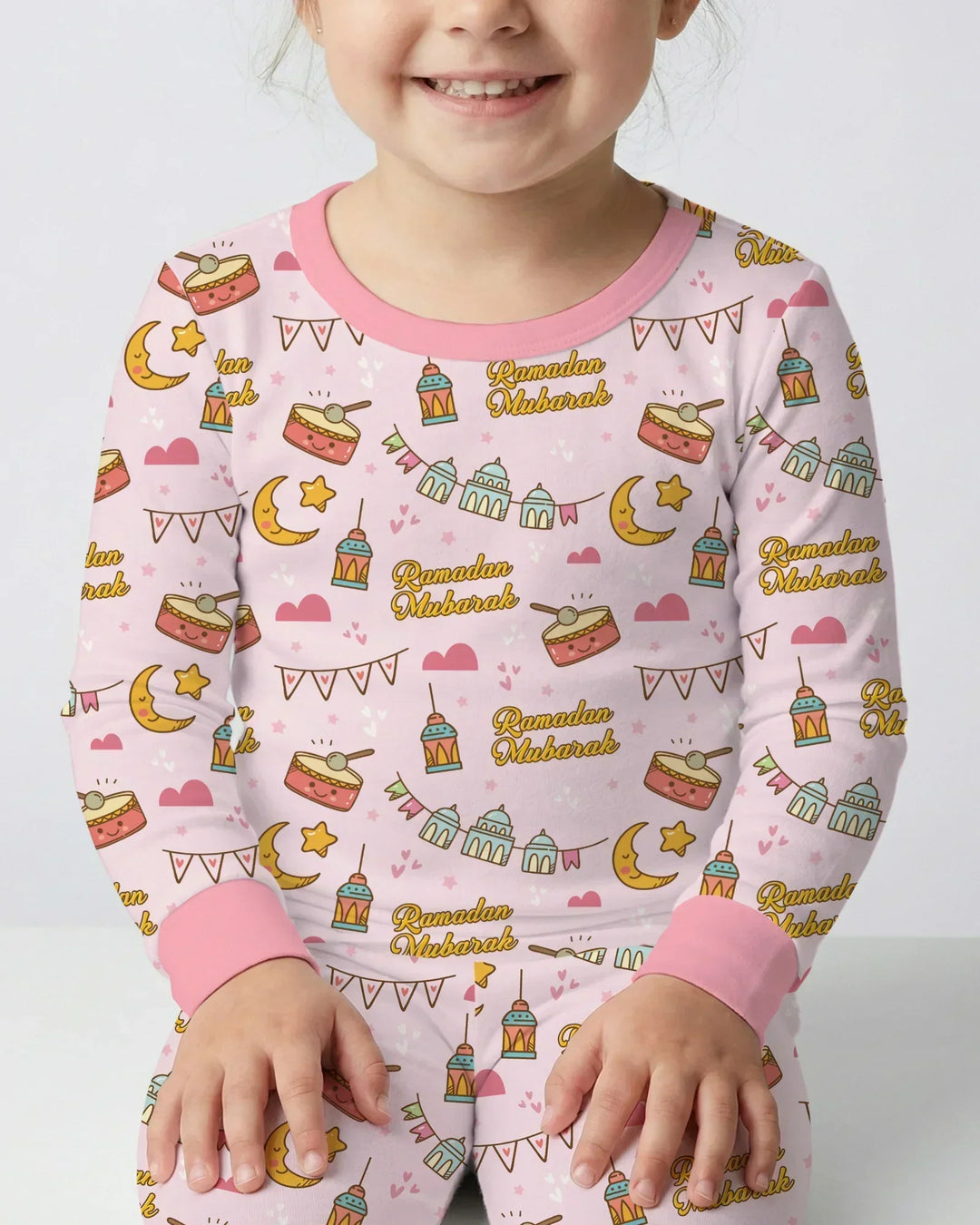 Ramadan Mubarak Bamboo Two Piece Long Sleeve Pajama Set
