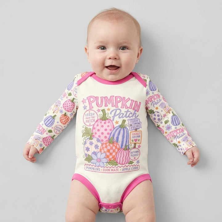 Whimsical Pumpkin Patch Bamboo Bodysuit
