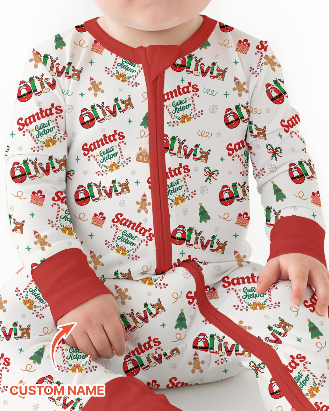 Personalized Santa's Little Helper Bamboo Convertible Zippy