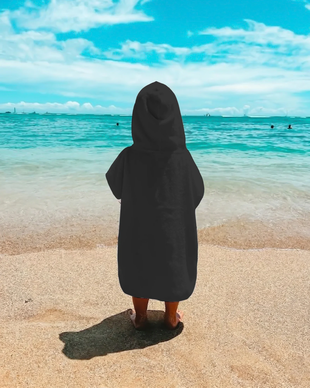 Solid Color Bamboo Swim Poncho