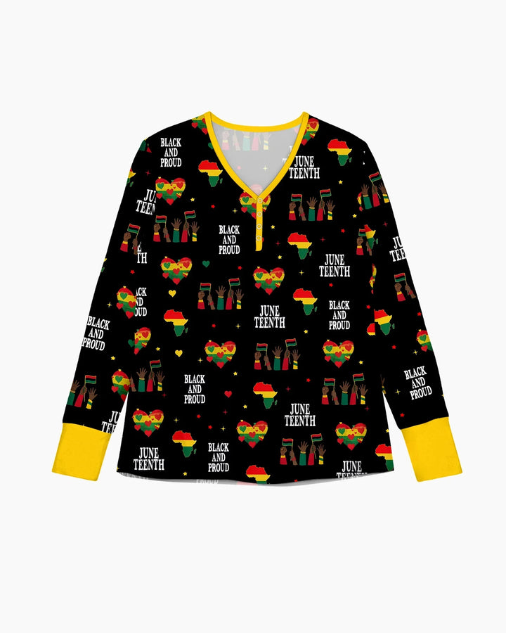 Juneteenth Black and Proud Bamboo Women Pajama Set