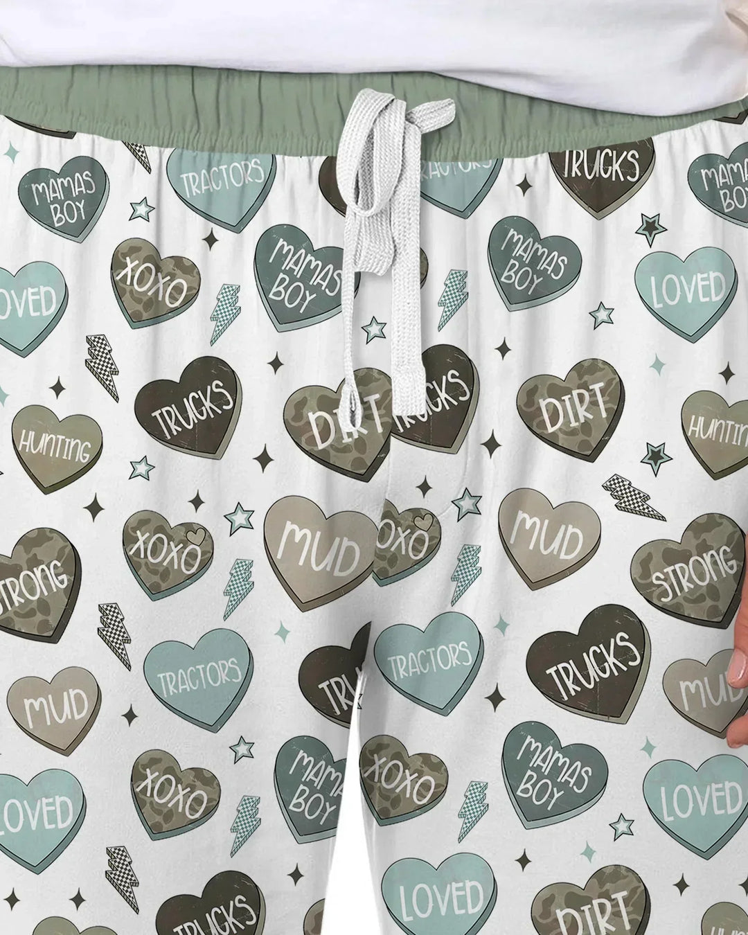 Personalized Hunting Sweethearts Candy Daddy & Me Matching Bamboo Men's Pajama Set