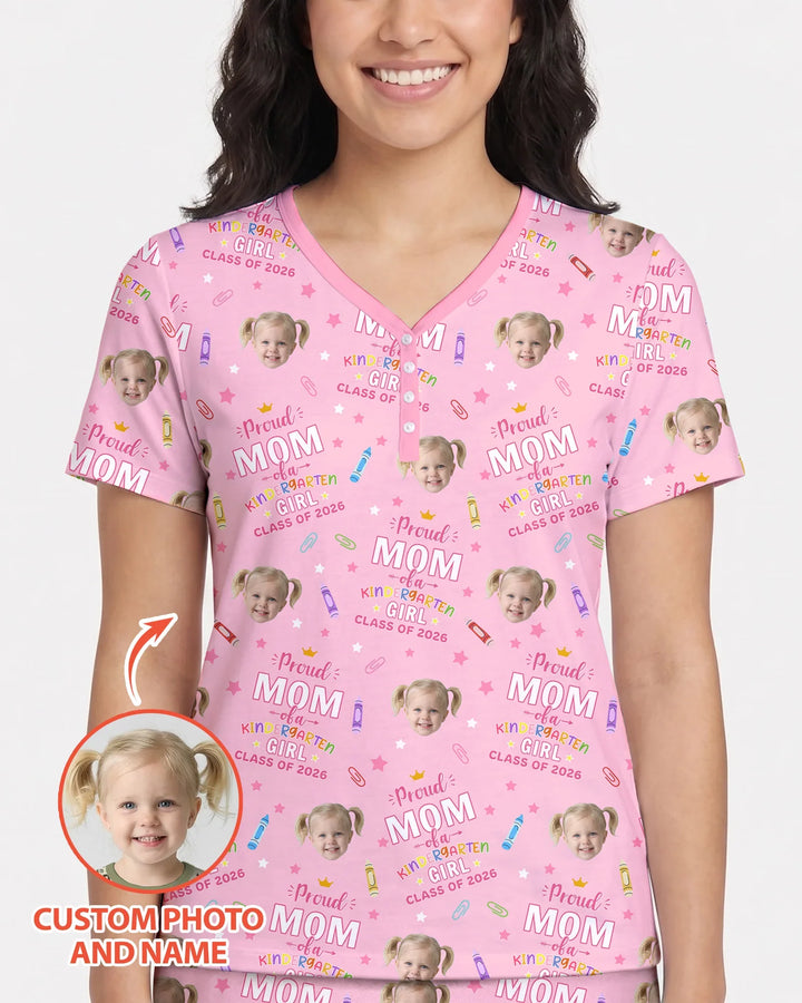 Proud Dad Mom Of Class Of 2026 Bamboo Women Short Sleeve Short Pajama Set