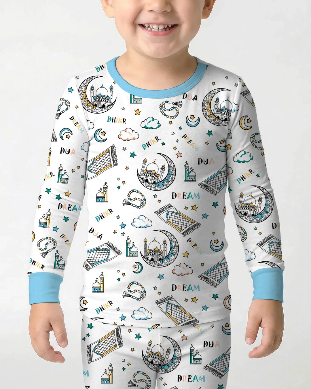 Dua, Dhikr, Dream Matching Family Bamboo Two Piece Long Sleeve Pajama Set