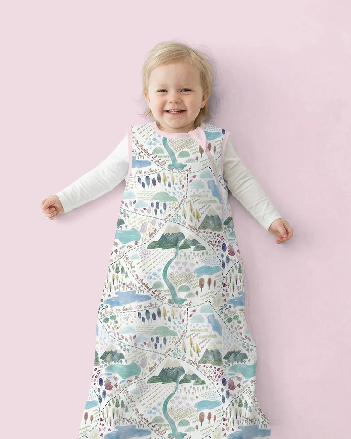Whimsical Psalms 23 Map Bamboo Sleep Bag
