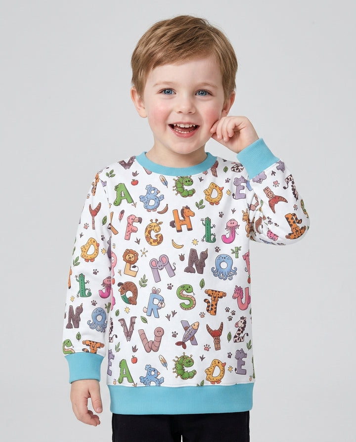 Animals Alphabet Bamboo Crewneck Sweatshirt
